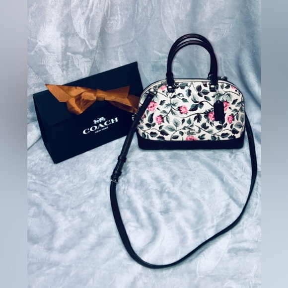 Coach Handbags - Coach Mini Sierra Floral Satchel in Sleeping Roses Print F24574